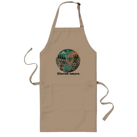 Cherish nature apron lang schort (Voorkant)