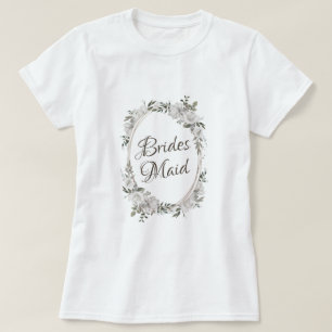  Cherish Roos Goud Ovaal Bloemen Bruidsmeisje T-shirt
