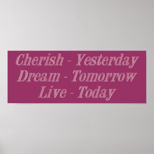 Cherish roze poster (Voorkant)