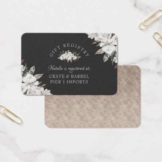  Cherish Shower Gift Registry Insert Kaart (Kantoor)