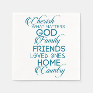 Cherish What matter Blauwgroen Servet