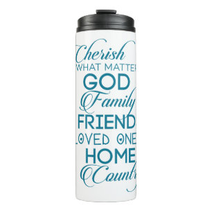 Cherish What matter Blauwgroen Thermosbeker