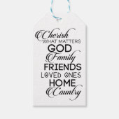 Cherish What Matters Cadeaulabel (Voorkant)