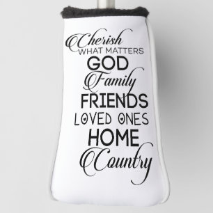 Cherish What Matters Golfheadcover