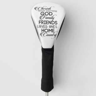 Cherish What Matters Golfheadcover