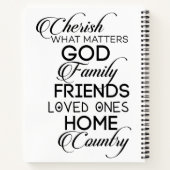 Cherish What Matters Notitieboek (Achterkant)