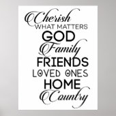 Cherish What Matters Poster (Voorkant)