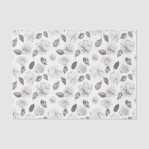  Cherish White Floral bruiloft Tissuepapier