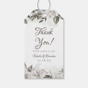 Cherish White Floral Wedding Dank u Cadeaulabel