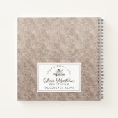  Cherish Wit Bloemen & Roos Goud Monogram Notitieboek (Achterkant)