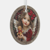 Cherished Cheer – Angel of Gingerbread Joy Glas Ornament (Voorkant Rechts)