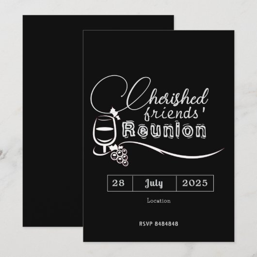cherished Friends' Reunion Invitations  Kaart (Voorkant / Achterkant)