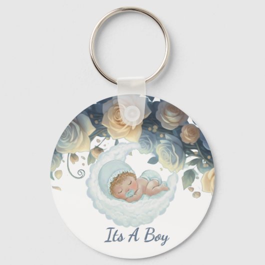 Cherished Memory Sleeping baby boy  Sleutelhanger (Voorkant)