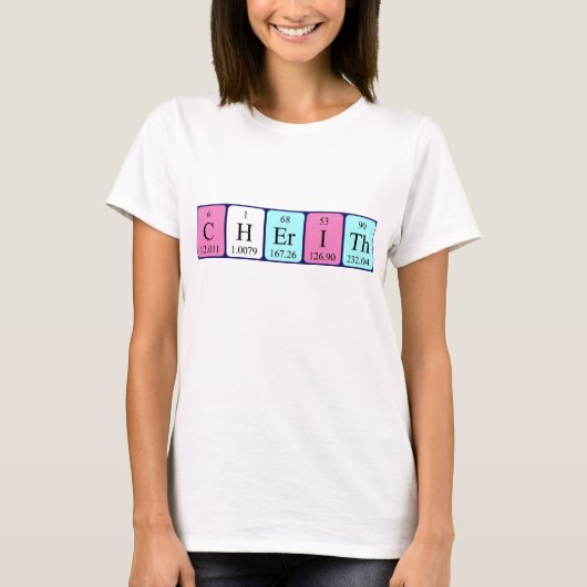 Cherith periodiek table name shirt (Voorkant)
