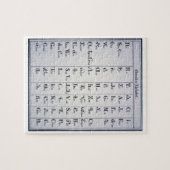 Cherokee Alphabet, ontwikkeld in 1821 (druk) Legpuzzel (Horizontaal)