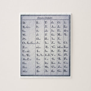 Cherokee Alphabet, ontwikkeld in 1821 (druk) Legpuzzel