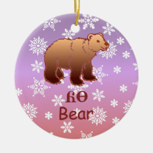 Cherokee Beer kerstversiering Keramisch Ornament
