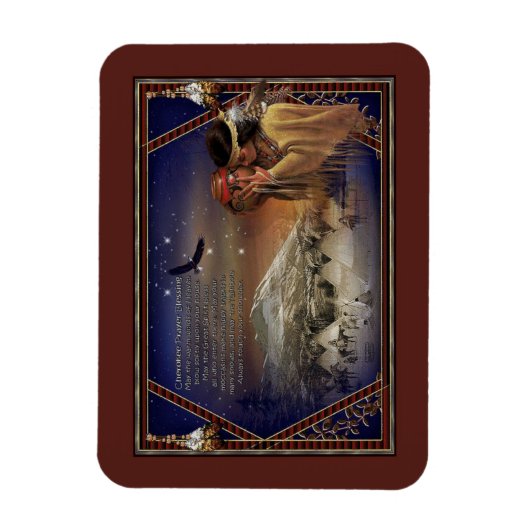 Cherokee Bénédiction des Magnets amérindiens (Vertical)