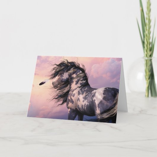 Cherokee Blauwe Notecard Kaart (Voorkant)