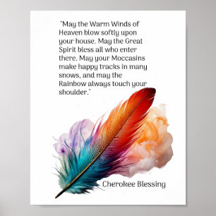 Cherokee Blessing - Moge de Grote Geest Poster