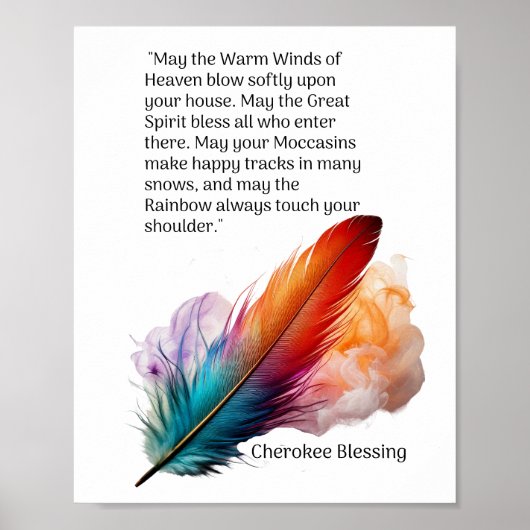 Cherokee Blessing - Moge de Grote Geest Poster (Voorkant)
