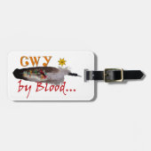 Cherokee door bloed bagagelabel (Voorkant horizontaal)