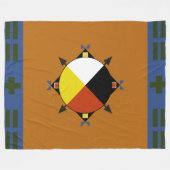 Cherokee four Direction Fleece Blanket Deken (Voorkant (Horizontaal))