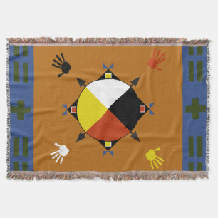 Cherokee four Direction Throw Blanket Deken