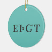 Cherokee I Love You Aqua Blue Customize Keramisch Ornament (Links)