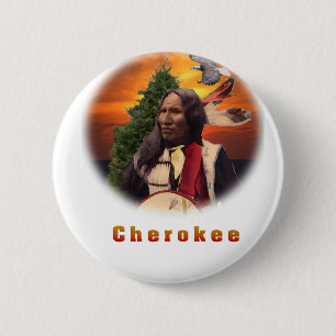 Cherokee Indian art Ronde Button 5,7 Cm