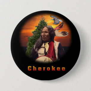 Cherokee Indianenproducten Ronde Button 7,6 Cm