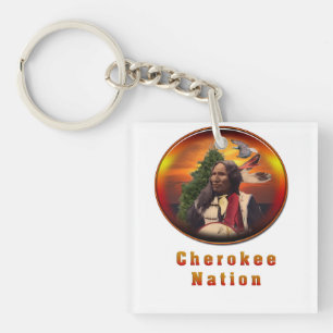 Cherokee indians art sleutelhanger