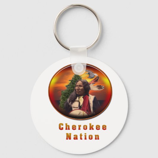 Cherokee indians art sleutelhanger (Voorkant)