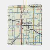 Cherokee Iowa  kaart Keramisch Ornament (Links)