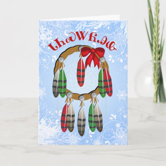 Cherokee-kerstdroomkaart Feestdagen Kaart (Voorkant)