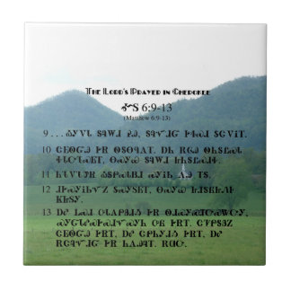 Cherokee Lord's Prayer Tile Tegeltje