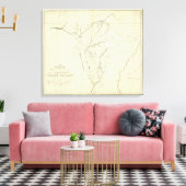 Cherokee Map Canvas Afdruk (Insitu (Woonkamer))