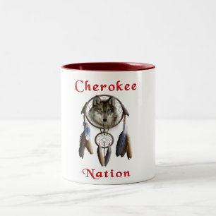 Cherokee natie tweekleurige koffiemok