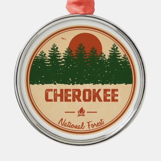 Cherokee National Forest Metalen Ornament (Voorkant)