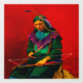 Cherokee Native American Pop Art Muur Sticker (Vel)