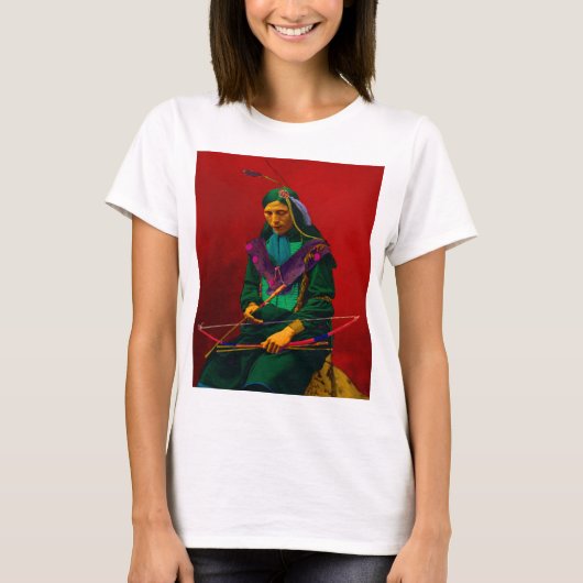 Cherokee Native American Pop Art T-shirt (Voorkant)