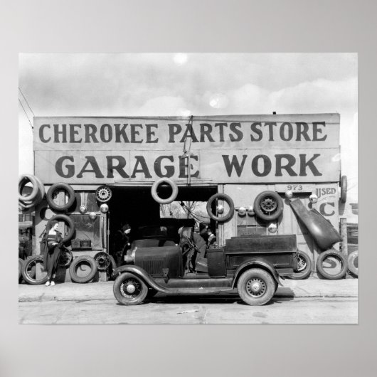 Cherokee Parts Store, 1936.  foto Poster (Voorkant)
