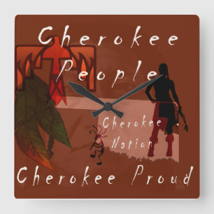 Cherokee People Vierkante Klok