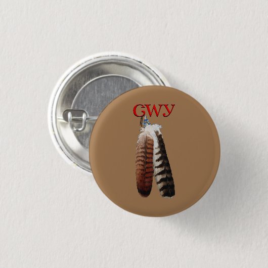 Cherokee Pride Earrings Ronde Button 3,2 Cm (Voorkant /achterkant)