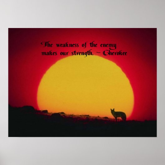 Cherokee Proverb Poster (Voorkant)