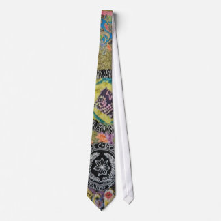 Cherokee Seal Quilt Necktie in heldere kleuren Stropdas