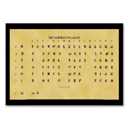 Cherokee Syllabary Flat Kaart