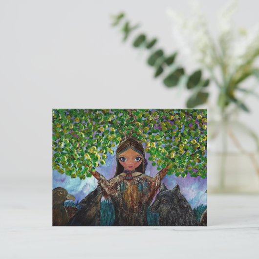 Cherokee Tree Briefkaart (Staand voorkant)