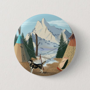 Cherokee Village Ronde Button 5,7 Cm