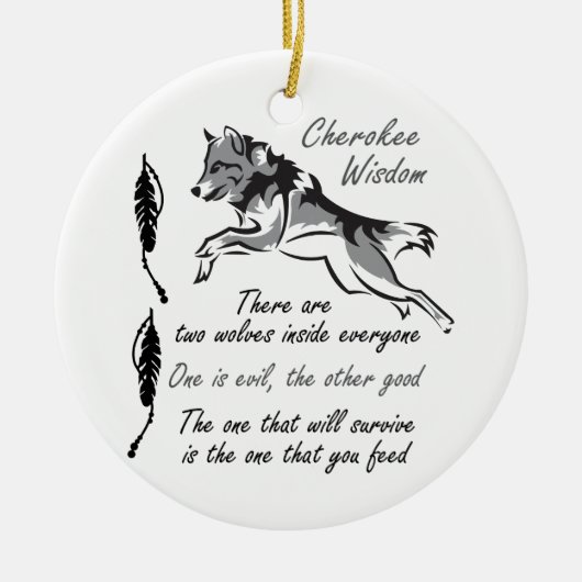 Cherokee Wisdom Keramisch Ornament (Voorkant)